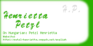 henrietta petzl business card